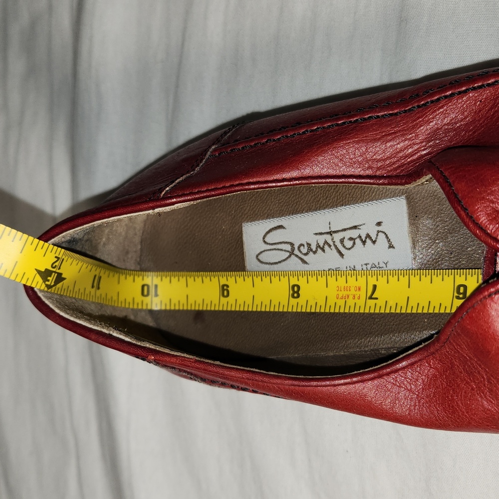 SANTONI Vintage Retro Oxfords Red Shoes Size U.K. 7.5 / U.S. 9.5 Made ITALY! - Picture 16 of 16